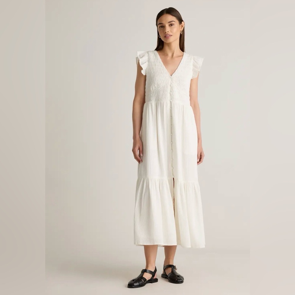 Quince White Maxi Dress